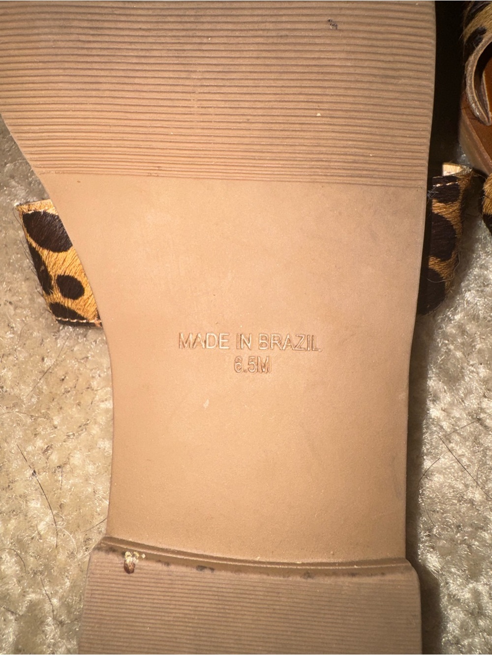 Steve Madden Leopard Print Slide Sandals - Tan and Black - Picture 2 of 4